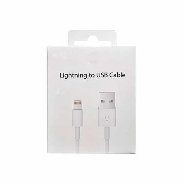 Cable cargador para iPhone, color blanco