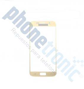 CRISTAL FRONTAL PARA SAMSUNG S7 DORADO